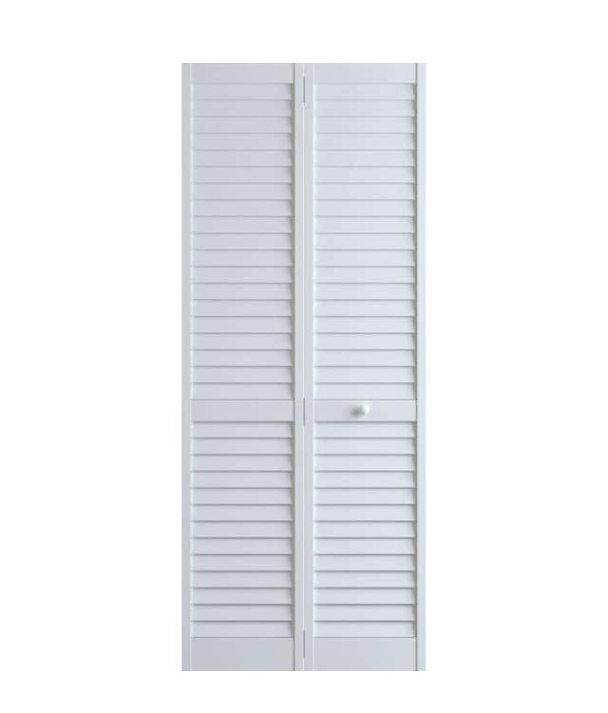 Veranda 30 in. x 80 in. Louver Pine White Plantation Interior Closet Bi-fold Door