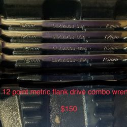 12-Point Metric Flank Drive Plus Combination Wrenches