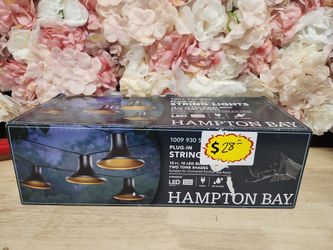 Hampton Bay
10-Light 12 ft. Black Outdoor Plug-In Integrated LED Lantern String-Light