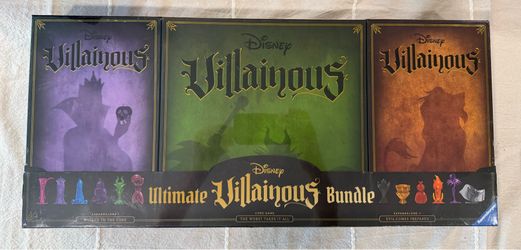 Disney Ultimate Villainous Bundle Board Game - 3 Games In One - Sealed/ Unopened