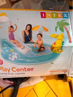 Outdoor Inflatable Kiddie Pool Water Play Swim Center
