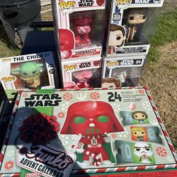 Star Wars advent calendar and funkos