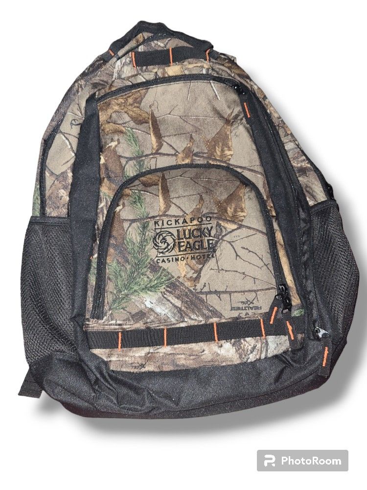 Kickapoo Lucky Eagle Casino Camo Backpack