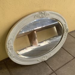 Antique Oval Beveled Edge Mirror