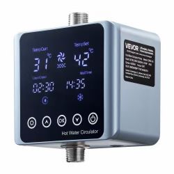 Digital Smart Instant Hot Water Recirculating Pump Kit, with Built-in Thermostat, Timer, Digital Screen, Under Sink Recirculation Circulation Circulat