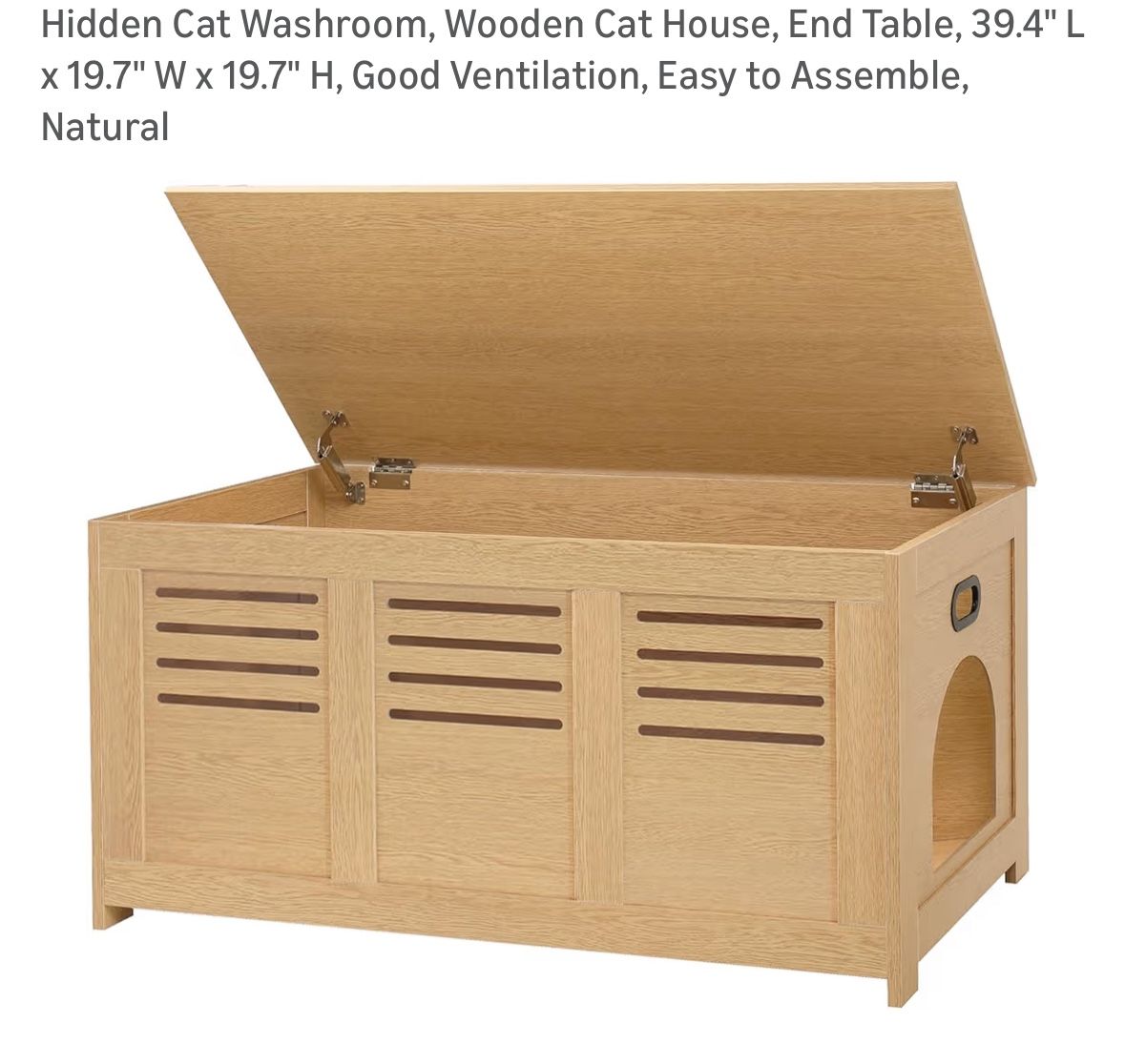 New! Flip Top Hidden Litter Box Enclosure