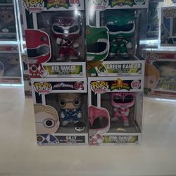 Power Rangers Red, Green Pink And Blue (Billy)