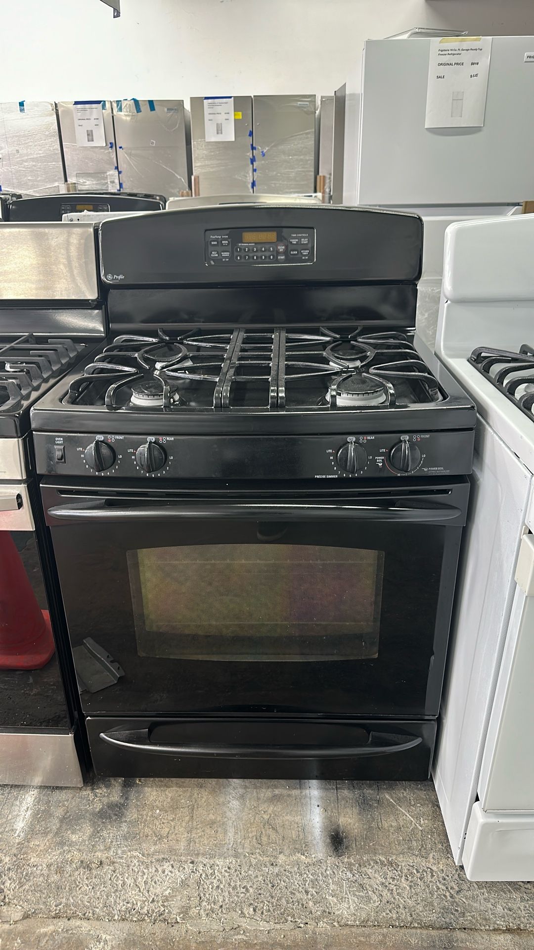 Ge Profile Black Gas Stove