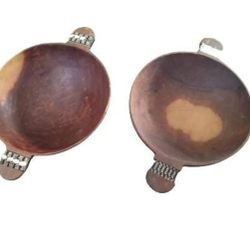 2 Vintage African Wooden Bowls