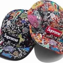Supreme AOI embroidered camp Caps