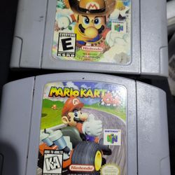 2 Authentic Nintendo 64 Games Mario Kart And Mario Party 2