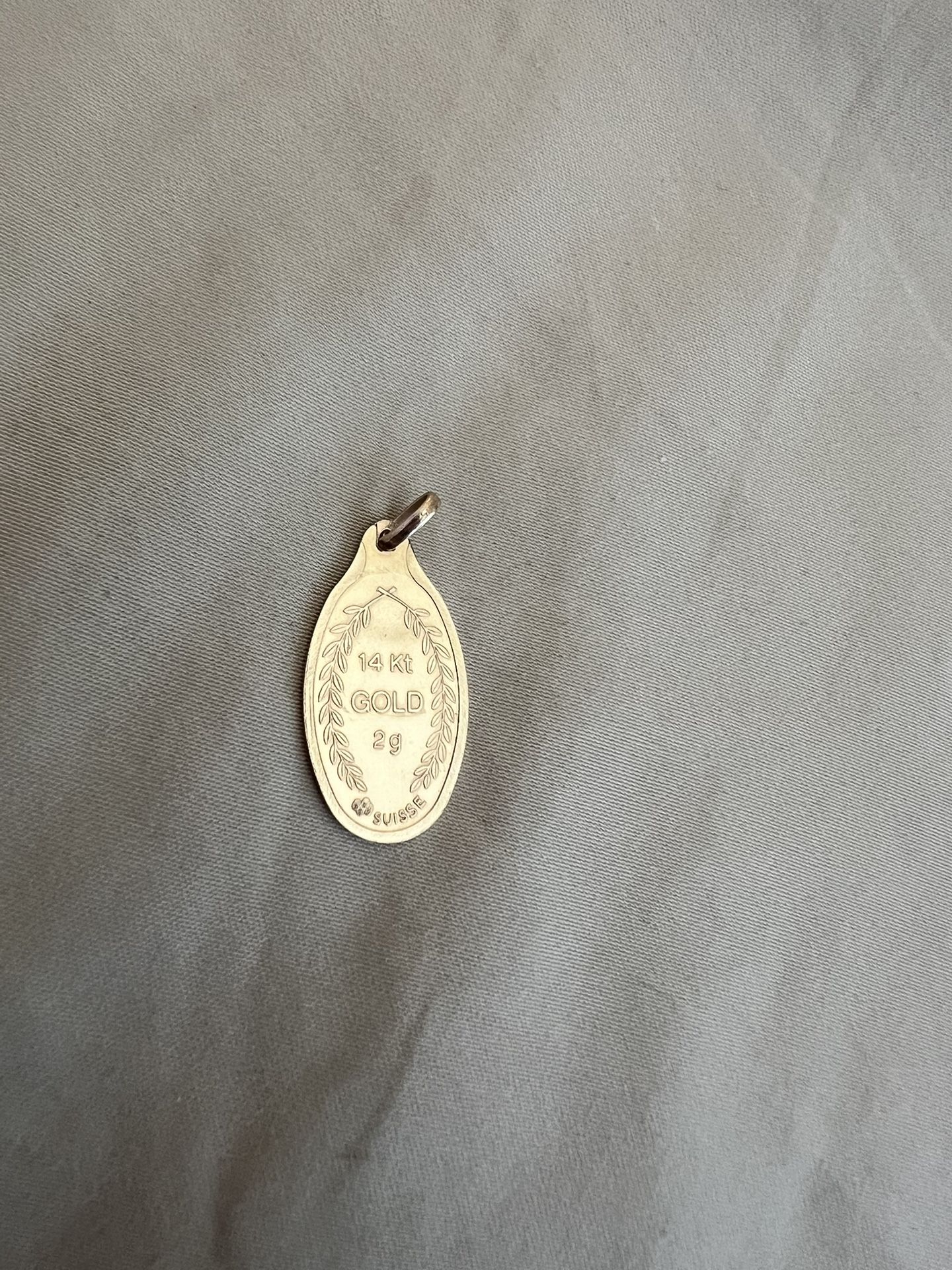PAMP SUISSE - 2 GRAMS - 14K GOLD PENDANT - LADY FORTUNA GOLD DREAM