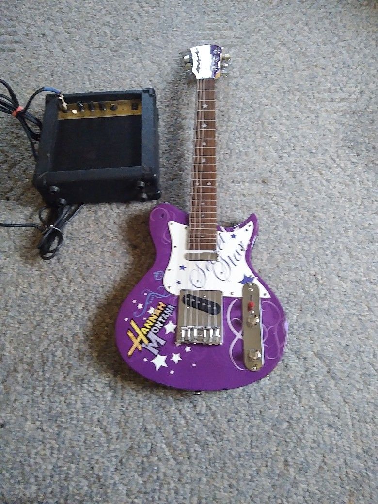 WASHBURN. HANNA MONTANA COLLECTABLE. GUITAR. & AMP. READY TO PLAY