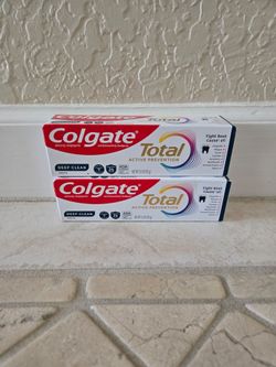 2 New colgate total active prevention deep clean toothpaste