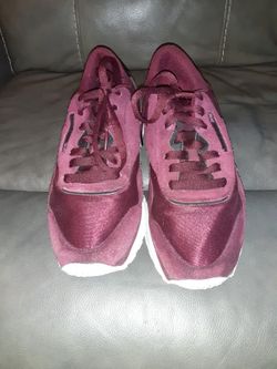 Mens Burgundy Reebok Athletic Shoes