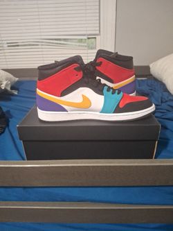 Jordan 1 Mid (Bred Multi-Color)
