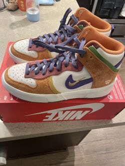 NEW Nike Dunk HI Up PRM Women’s Multi Sz Sail/Canyon Purple DQ5012-133 8 Women