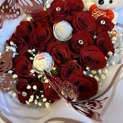 Ramo Buchon De 20 Rosas 