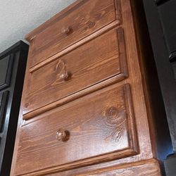 3 Drawer Pine Oak Wood Color 