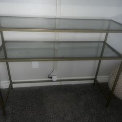 Gold With Glass Console Table
