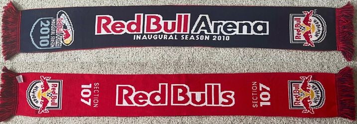 New York Red Bulls Inaugural Season Redbull Arena 2018 Soccer Scarf