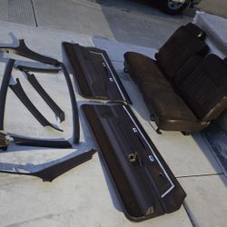 El Camino Parts Upholstery Seat Door Panels Plastic Moldings Clean Dark Brown GMC Caballero Seat $ Trade Daytons Wire Wheels Zenith Tru Classics 