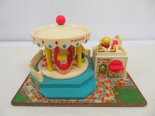 Vintage Fisher Price Little People Merry Go Round