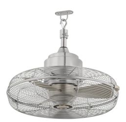 Conyer 18 in. Indoor/Wet Outdoor 3-Speed Anywhere Fan Silver with Convenient Hanging Hook