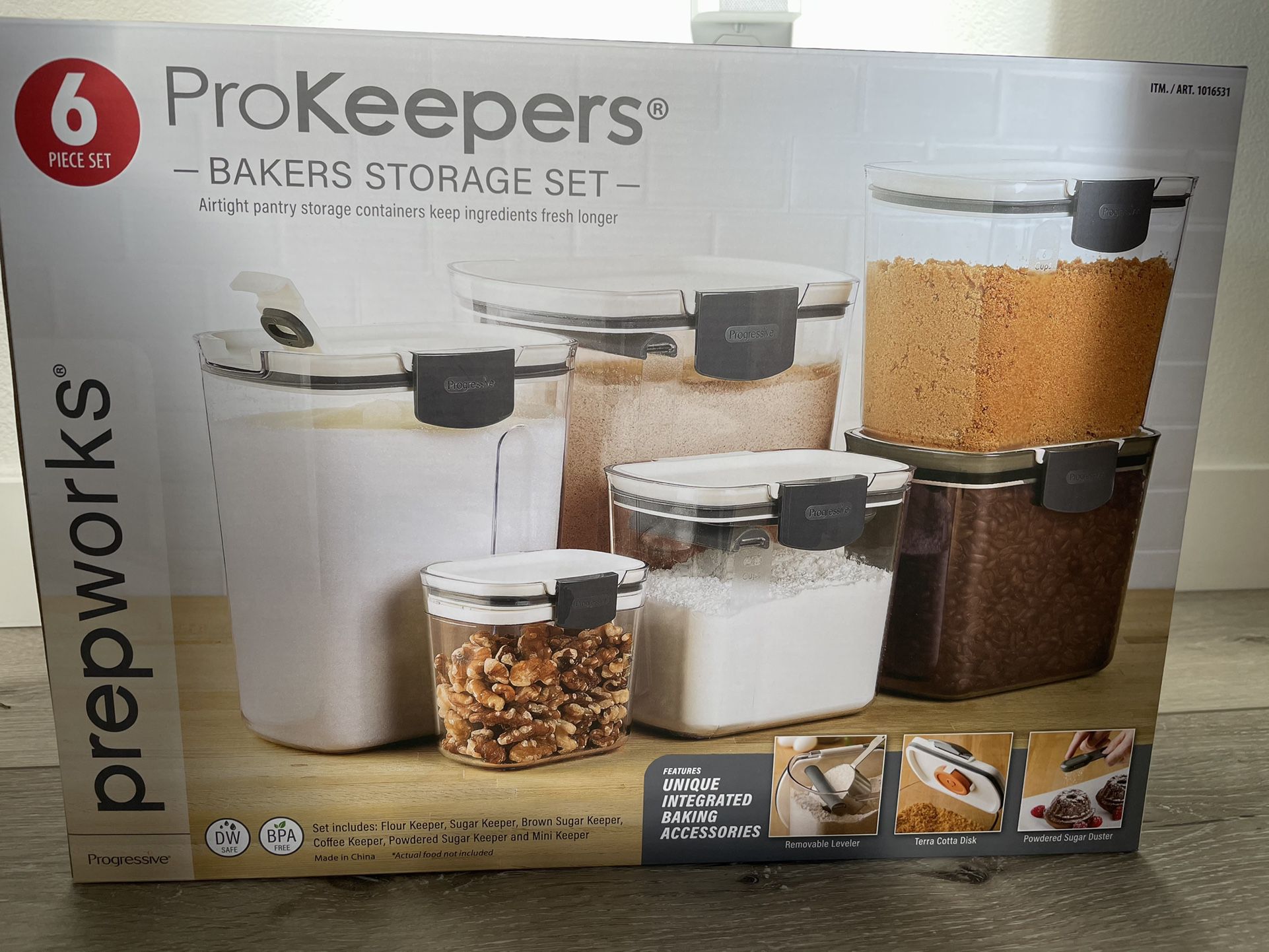 Prepworks ProKeeper Bakers Storage 6 Piece Set, Airtight Containers