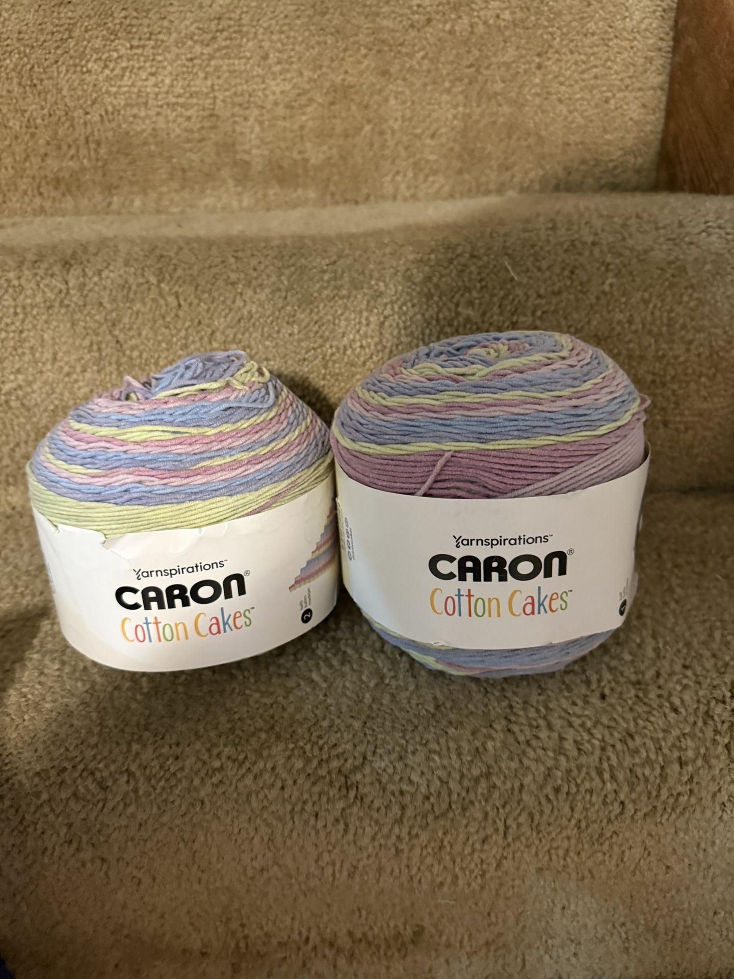 2 Caron Cotton Cakes Yarn