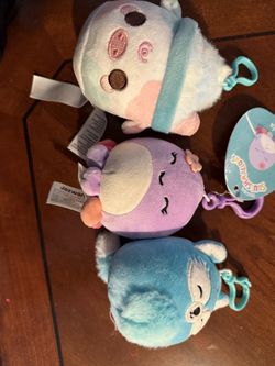 Keychains plush bundle of 3