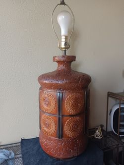 Mid Century Vintage Art Pottery Lamp Bitossi