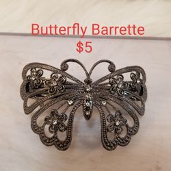 Butterfly Barrette And Brooch