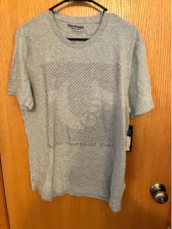 True religion, gray T-shirt, large