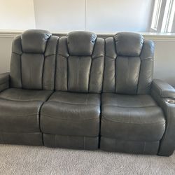 Gray Electric reclining Loveseat 