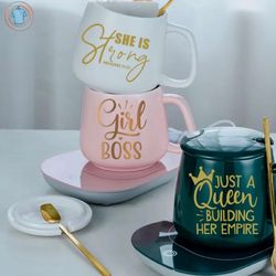Boss Babe Mug & Warner Set – Sip Like a Queen, Rule Like a Boss