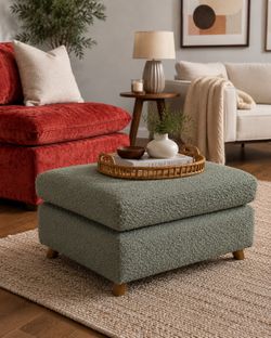 Joybird Hopson Storage Ottoman (Bubbly Cucumber)