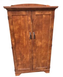 Wood Computer Armoire / Office Cabinet With Desk & Storage