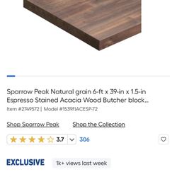 BRAND NEW ALLEN ROTH 39”x 6’ Tabletop