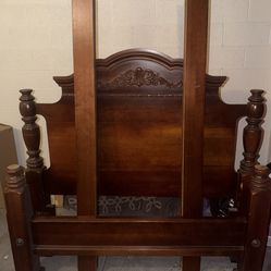 Queen size oak bed frame