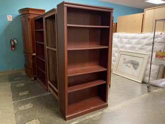 Cherry Stained 5-Shelf Bookcase