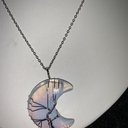 Tree of Life Natural Crystal - Opal Healing Stone with Chain