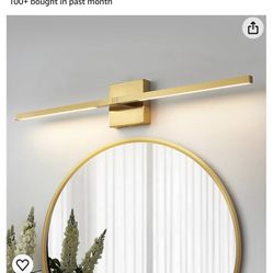 Gold Bathroom Vanity Light Fixtures - 30 inch Rotatable Modern LED Vanity Lights for Bathroom with 3