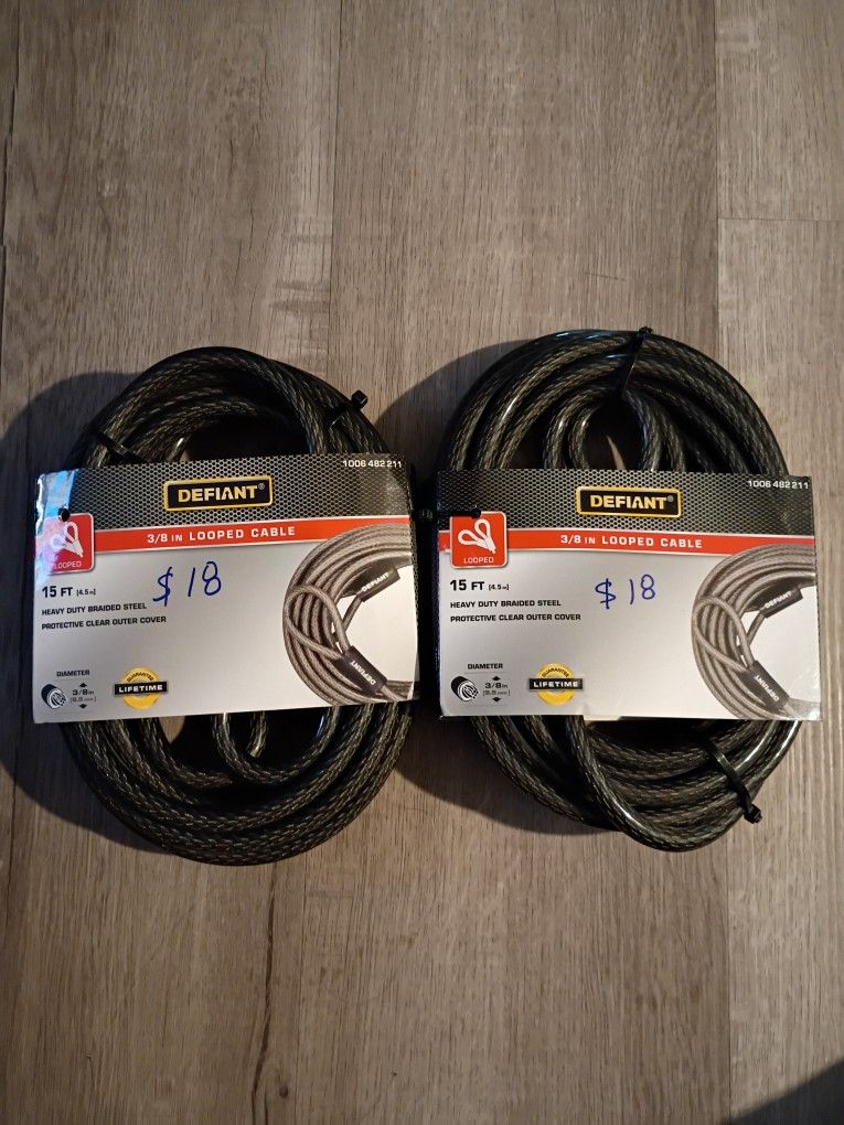 3/8" Looped Cable 15Ft.