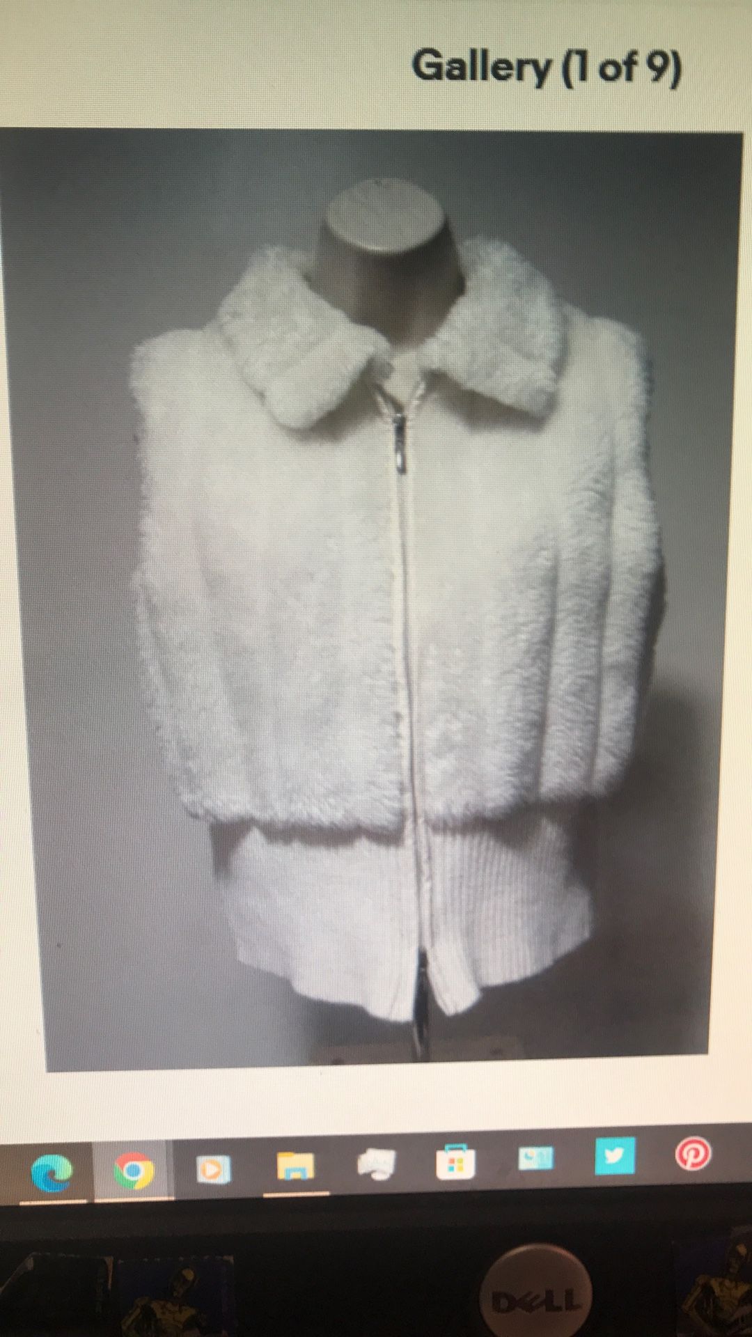 Essentials By Milano Women's Large Double Zip-up Sweater Vest Faux Fur White