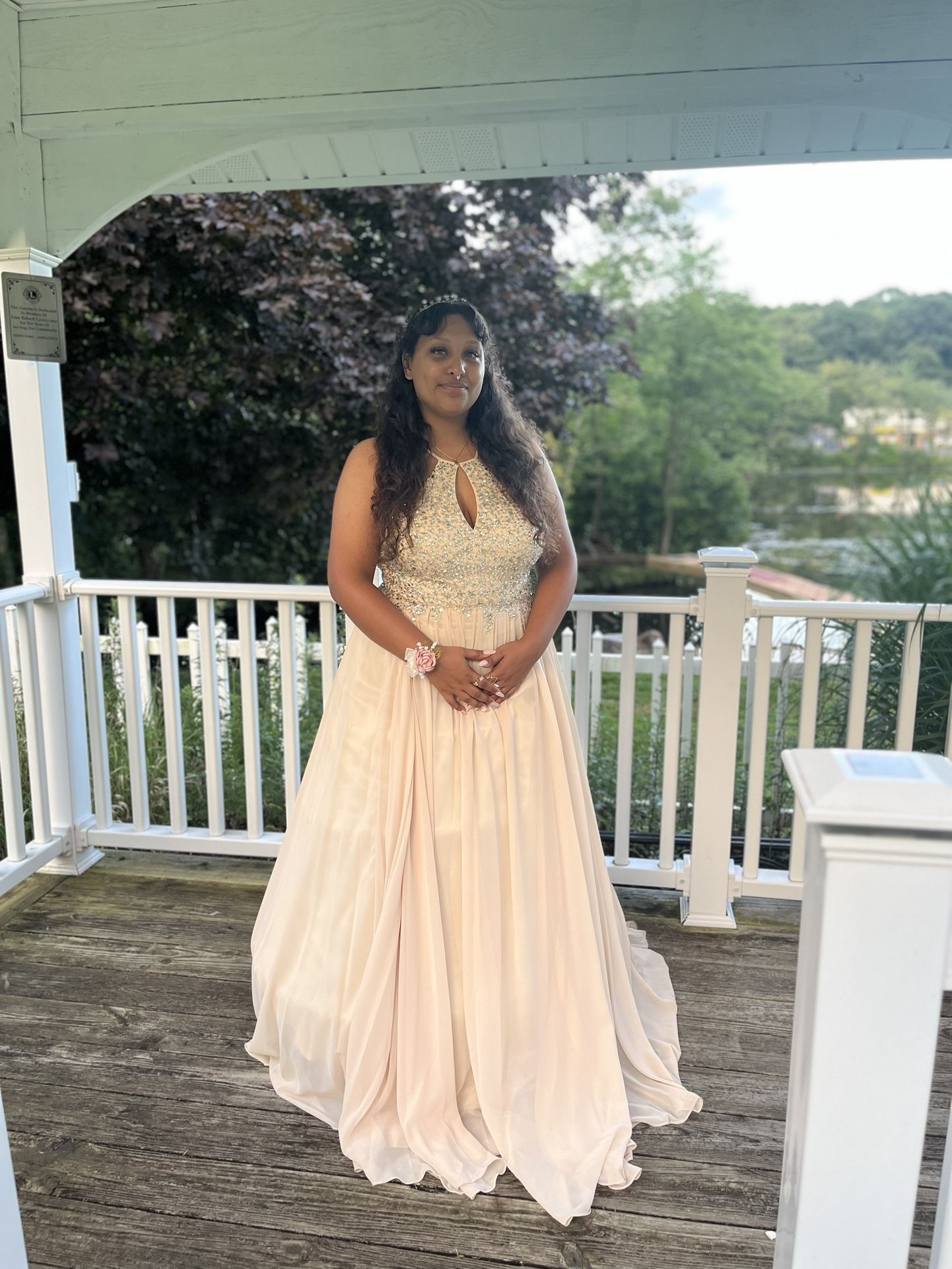 Formal Champagne Dress Majoli