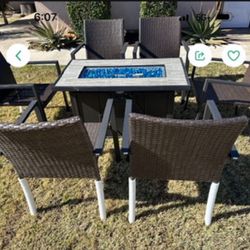 Brand New Patio Set Fire Pit Propane 