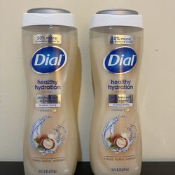 2Pack Dial Body Wash, Healthy Hydration, Shea Butter Extract plus Vitamin E, 16 fl oz