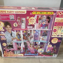 Deluxe Barbie Special Edition 60th DreamHouse Playset with 2 Dolls, Barbie, Car, 100+ Pieces - EXCLUSIVE