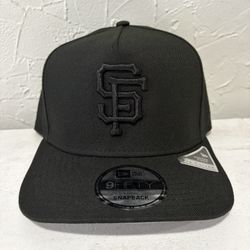MLB New Era San Francisco Giants Triple Black 9fifty SnapBack Hats 
